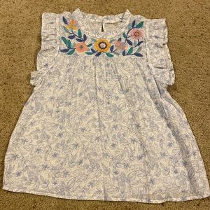 Blue Embroidered top